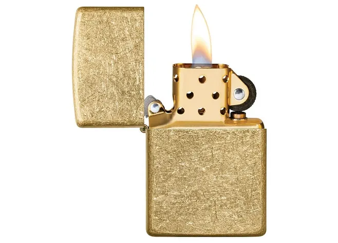 Запальничка Zippo Regular Tumbled Brass 49477 Фото 2